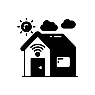 Vektör olarak Akıllı Ev simgesi. Logotype