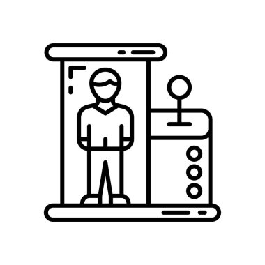 Vektör içinde ışınlanma simgesi. Logotype