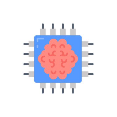 Yapay Zeka simgesi vektörde. Logotype