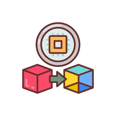 Vektör olarak sanal gerçeklik simgesi. Logotype