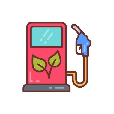 Biyoyakıt ikonu vektörde. Logotype