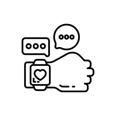 Vektör olarak giyilebilir teknoloji simgesi. Logotype