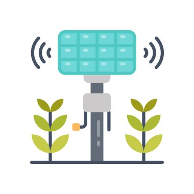 Vektör olarak Akıllı Tarım Sensörü simgesi. Logotype