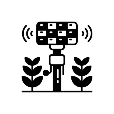 Vektör olarak Akıllı Tarım Sensörü simgesi. Logotype