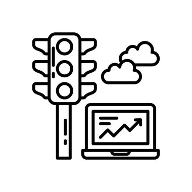 Vektör olarak Akıllı Trafik Yönetimi simgesi. Logotype