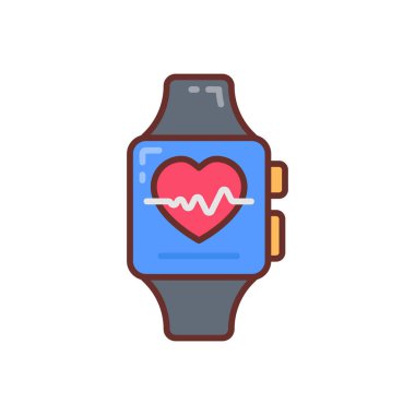 Vektör olarak giyilebilir tıbbi aygıtlar simgesi. Logotype