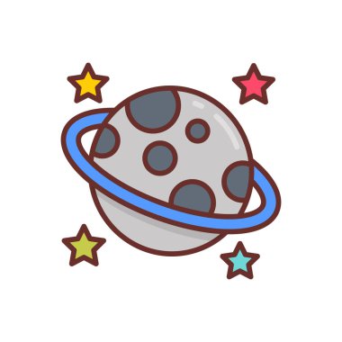 Uzay Keşif ikonu vektör olarak. Logotype