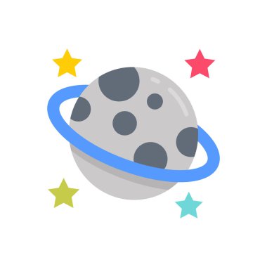 Uzay Keşif ikonu vektör olarak. Logotype