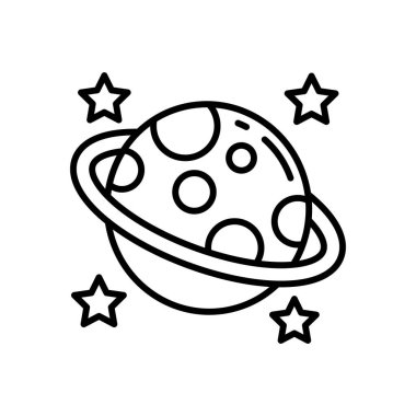 Uzay Keşif ikonu vektör olarak. Logotype