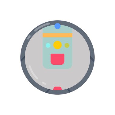 Vektörde robot süpürge ikonu var. Logotype