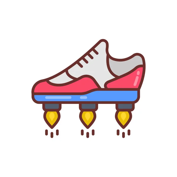 Icône Chaussures Volantes Vecteur Logotype — Image vectorielle