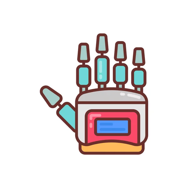 Robotic Hand Icon Vector Logotype — Stock Vector