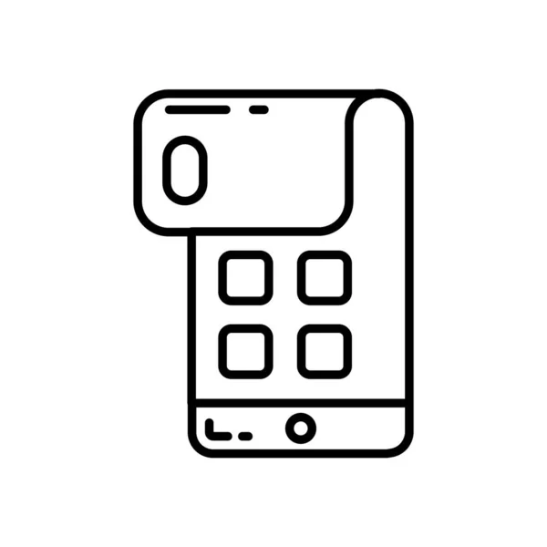 ベクトル内の折り畳み式スマートフォンのアイコン ロゴタイプ — ストックベクタ
