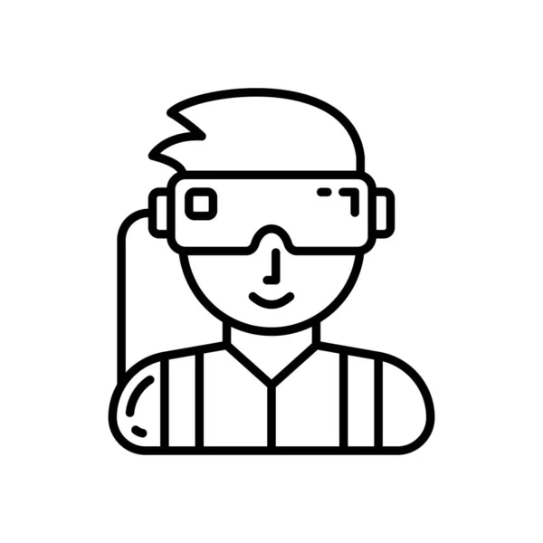 Ícone Realidade Virtual Vetor Logotipo —  Vetores de Stock