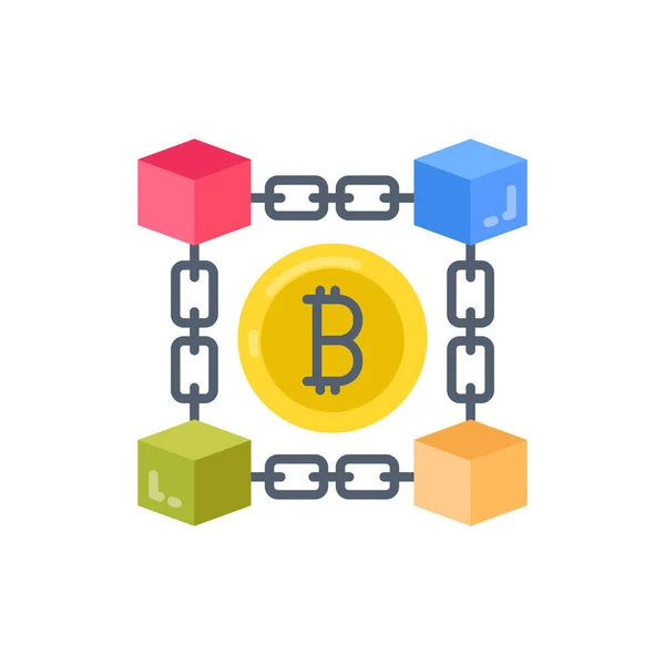 Block Chain Icon Vector Logotype — Stock Vector