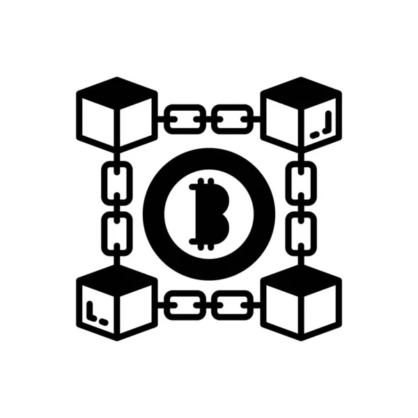 Block Chain Icon Vector Logotype — Stock Vector