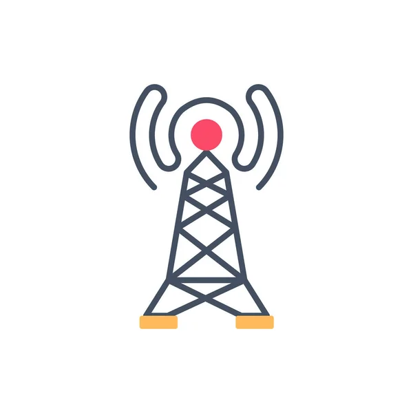 Ícone Transmissão Energia Sem Fio Vetor Logotipo — Vetor de Stock