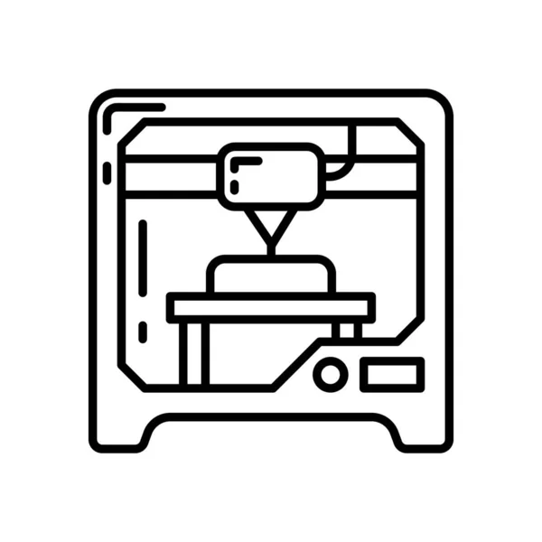 Ícone Impressão Vetor Logotipo —  Vetores de Stock