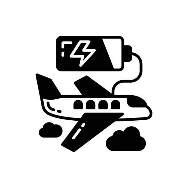 Elektromos Légiközlekedési Ikon Vektorban Logotípus — Stock Vector