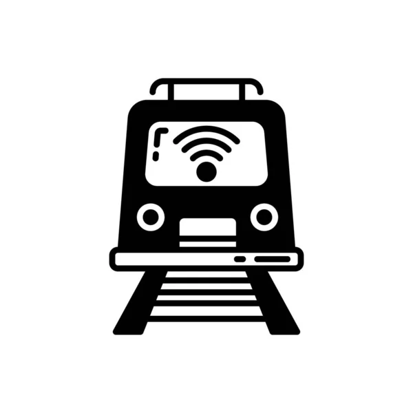 Self Driving Train Icono Vector Logotipo — Archivo Imágenes Vectoriales