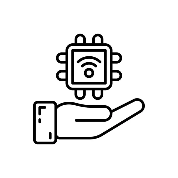 Icona Della Polvere Intelligente Nel Vettore Logotipo — Vettoriale Stock
