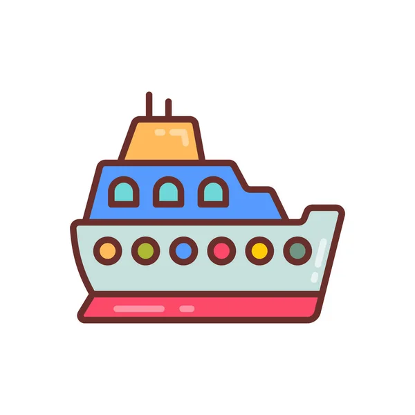 Αυτοκινούμενο Εικονίδιο Σκάφους Διάνυσμα Λογότυπο — Διανυσματικό Αρχείο