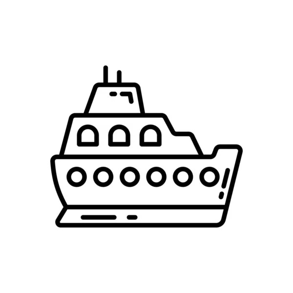 Self Driving Boat Ícone Vetor Logotipo — Vetor de Stock