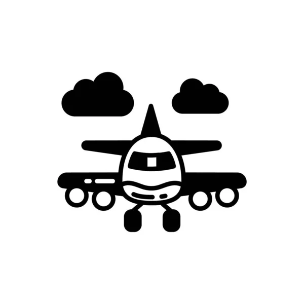 Self Driving Plane Ícone Vetor Logotipo —  Vetores de Stock