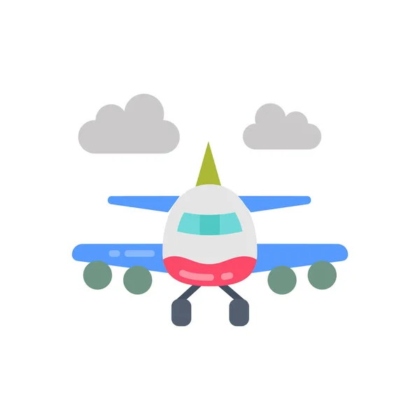 Selbstfahrendes Flugzeug Symbol Vektor Logotyp — Stockvektor