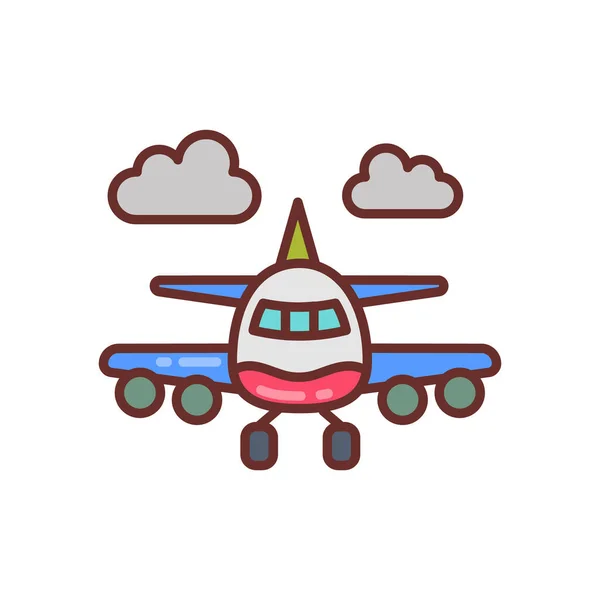 Self Driving Plane Icon Vector Logotype — Stock Vector