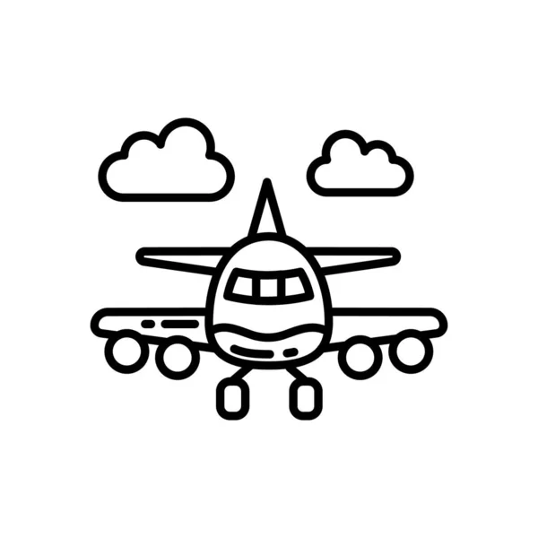 Självkörande Flygplan Ikon Vektor Logotyp — Stock vektor