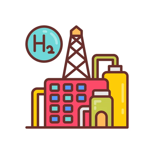 Hidrogén Ikon Vektorban Logotípus — Stock Vector