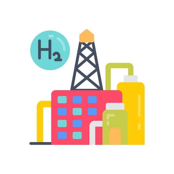 Hidrogén Ikon Vektorban Logotípus — Stock Vector