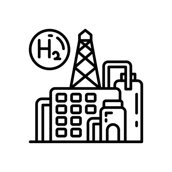Ícone Hidrogênio Vetor Logotipo — Vetor de Stock