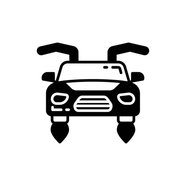 Icona Dell Auto Volante Vettore Logotipo — Vettoriale Stock