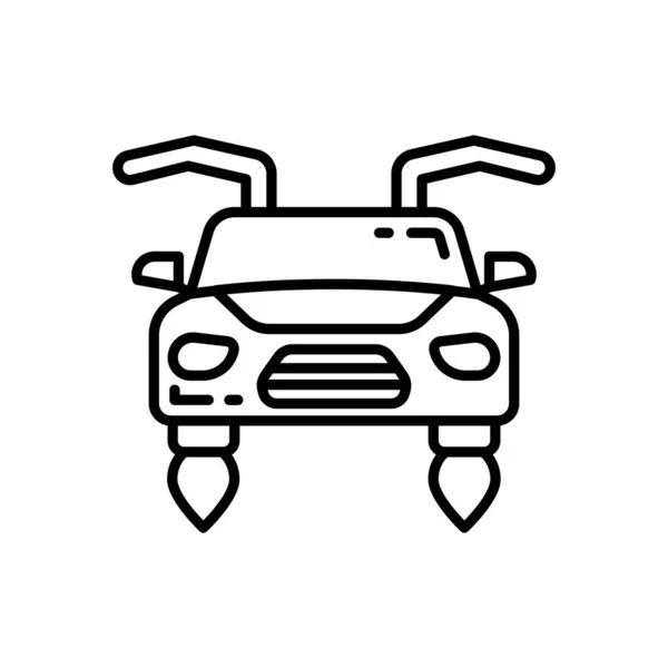 Иконка Летающего Автомобиля Векторе Логотип — стоковый вектор