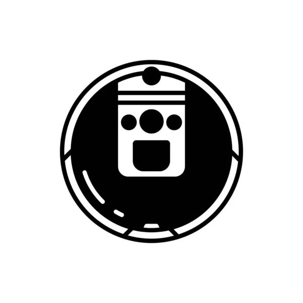 Staubsaugerroboter Symbol Vektor Logotyp — Stockvektor