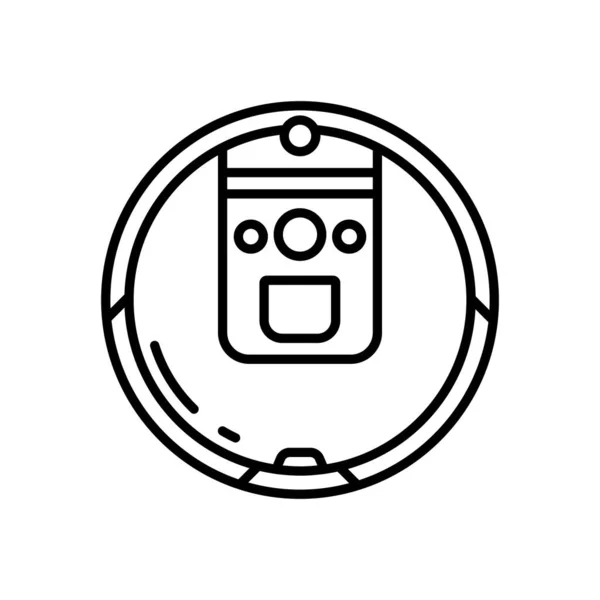 Robotic Dammsugare Ikonen Vektor Logotyp — Stock vektor