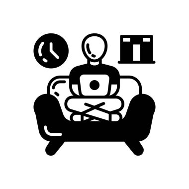 Vektör olarak evde kal. Logotype