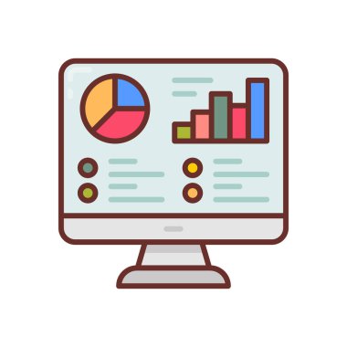 Veri analiz simgesi vektörde. Logotype