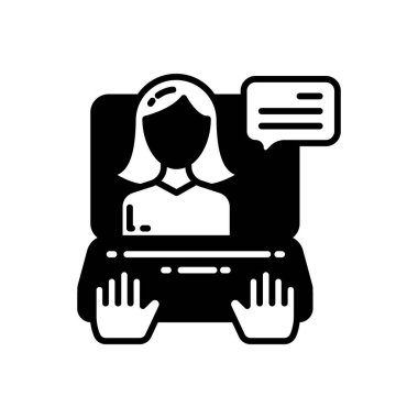 Vektör olarak video konferans simgesi. Logotype