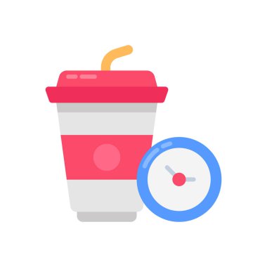 Vektör olarak kahve molası simgesi. Logotype