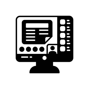 Vektör olarak ekran paylaşım simgesi. Logotype