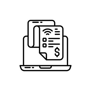 Vektör olarak Internet Bill simgesi. Logotype