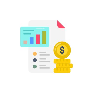 Gelir simgesi vektör. Logotype