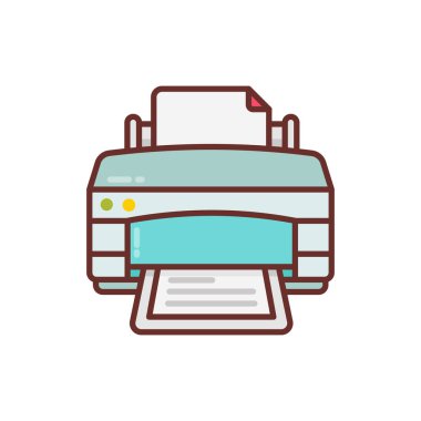 Vektör olarak yazıcı simgesi. Logotype