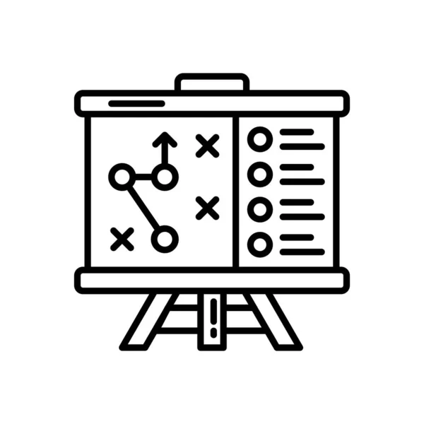Arbetsstrategi Ikon Vektor Logotyp — Stock vektor