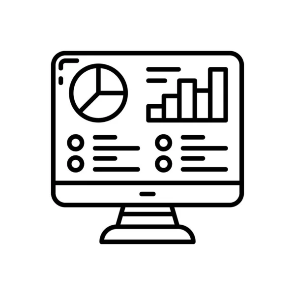 Ikonen För Dataanalys Vektor Logotyp — Stock vektor