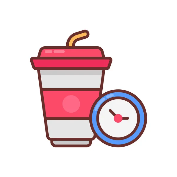 Εικονίδιο Διάλειμμα Καφέ Στο Διάνυσμα Λογότυπο — Διανυσματικό Αρχείο