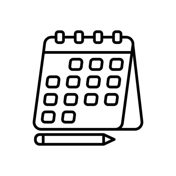 Cronograma Trabalho Ícone Vetor Logotipo — Vetor de Stock